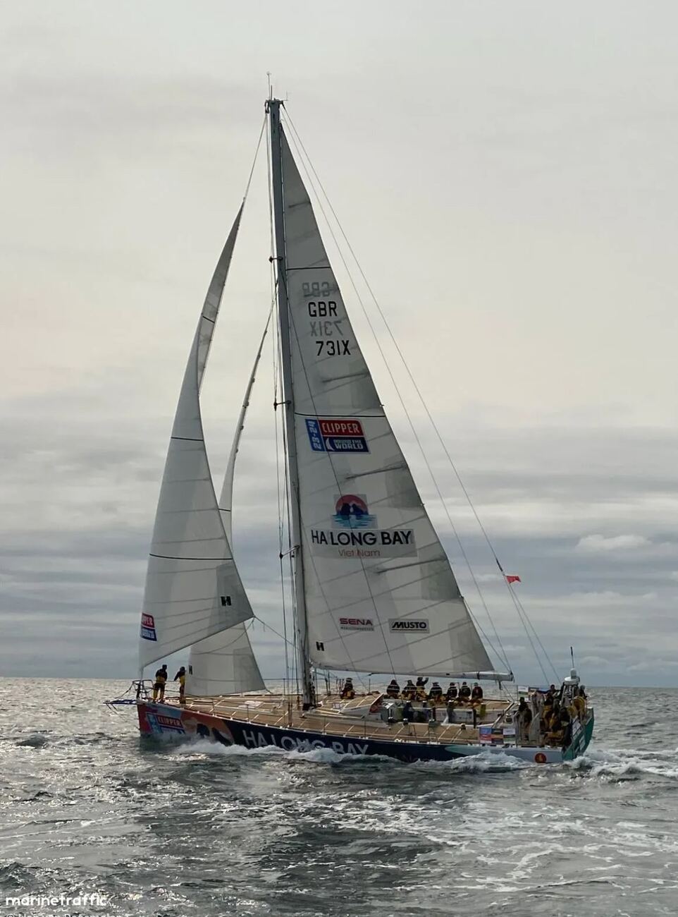 A Clipper Seventy under sail